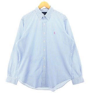 ラルフローレン(Ralph Lauren)の古着 ラルフローレン Ralph Lauren Ralph Lauren CLASSIC FIT 長袖 ボタンダウンチェックシャツ メンズL /eaa447452(シャツ)