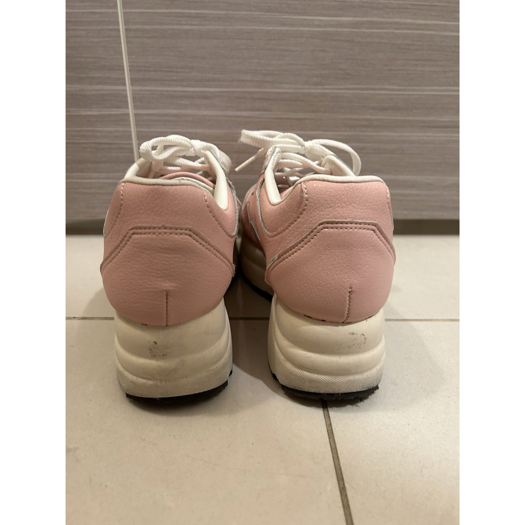 韓国ファッション　厚底スニーカー　ピンク レディースの靴/シューズ(スニーカー)の商品写真