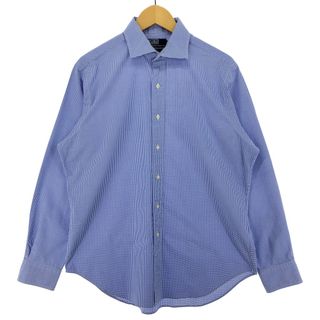 ラルフローレン(Ralph Lauren)の古着 ラルフローレン Ralph Lauren POLO by Ralph Lauren REGENT CLASSIC FIT ギンガムチェック 長袖 コットンチェックシャツ メンズL /eaa447453(シャツ)