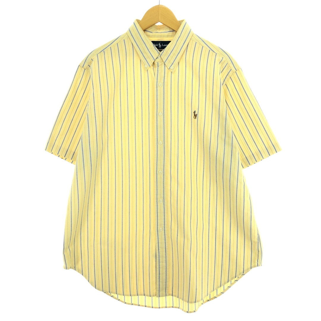 Ralph Lauren(ラルフローレン)の古着 ラルフローレン Ralph Lauren CLASSIC FIT クラシックフィット 半袖 ボタンダウン ストライプシャツ メンズXL /eaa448651 メンズのトップス(シャツ)の商品写真