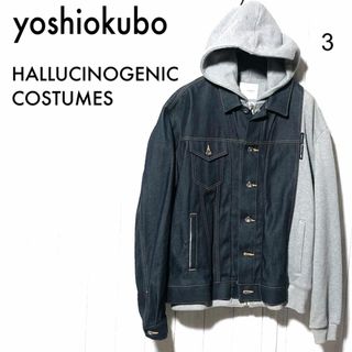 ヨシオクボ(yoshio kubo)のヨシオクボ 再構築 デニムジャケット yoshiokubo ドッキング パーカ (Gジャン/デニムジャケット)