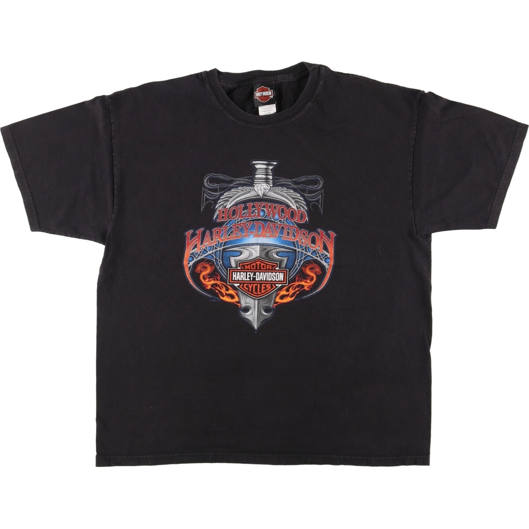 Harley Davidson(ハーレーダビッドソン)の古着 00年代 ハーレーダビッドソン Harley-Davidson モーターサイクル バイクTシャツ メンズL /eaa448911 メンズのトップス(Tシャツ/カットソー(半袖/袖なし))の商品写真