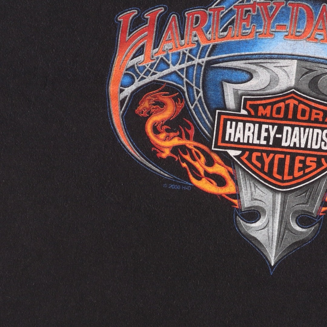 Harley Davidson(ハーレーダビッドソン)の古着 00年代 ハーレーダビッドソン Harley-Davidson モーターサイクル バイクTシャツ メンズL /eaa448911 メンズのトップス(Tシャツ/カットソー(半袖/袖なし))の商品写真