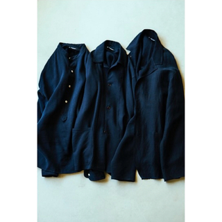 COMOLI - MAATEE&SONS 24SS シャツジャケット リネンシルク ネイビー 2