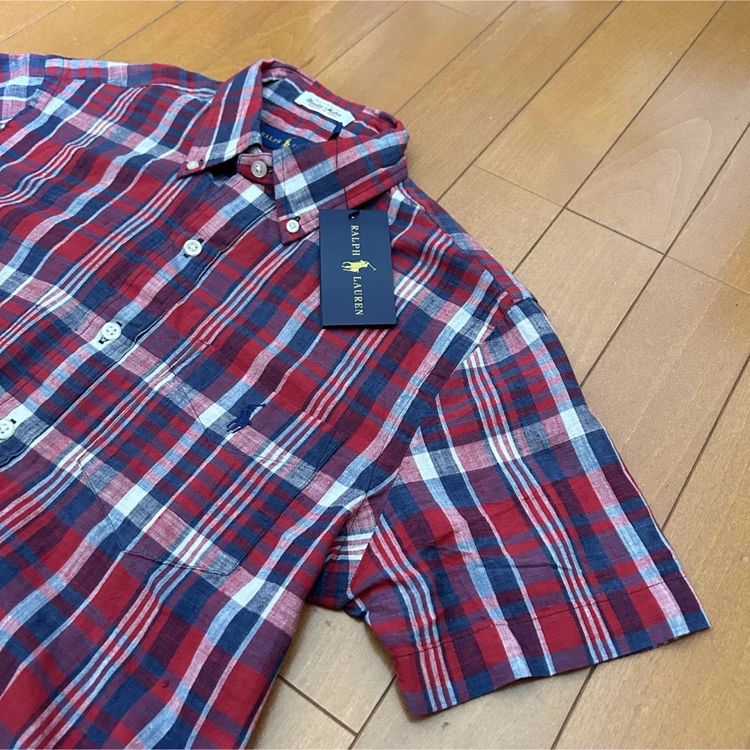 Ralph Lauren(ラルフローレン)の新品 90s POLO Ralph Lauren  半袖BDシャツ チェック メンズのトップス(シャツ)の商品写真