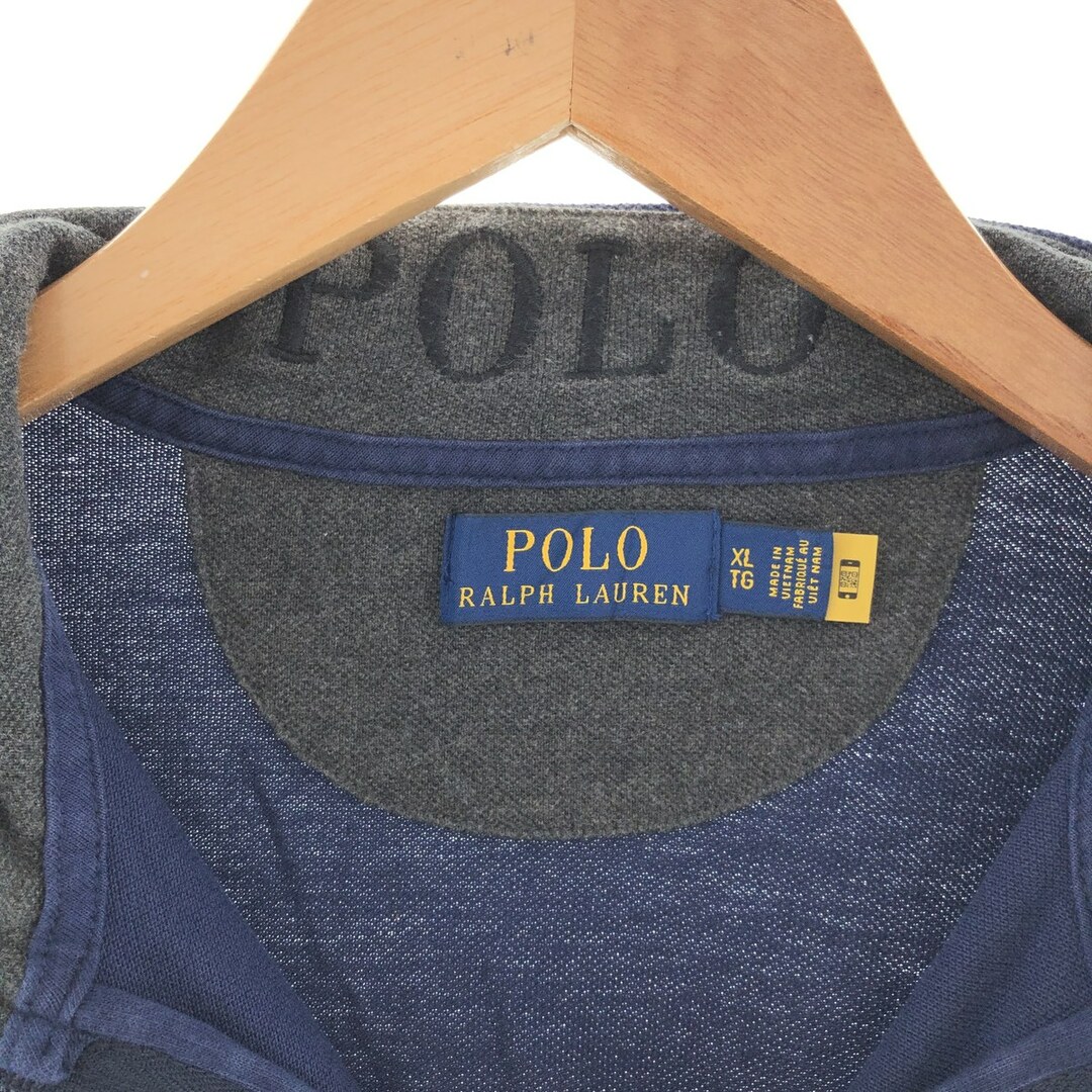 Ralph Lauren(ラルフローレン)の古着 ラルフローレン Ralph Lauren POLO RALPH LAUREN ハーフジップ ロングTシャツ ロンT メンズXL /eaa390210 メンズのトップス(Tシャツ/カットソー(半袖/袖なし))の商品写真