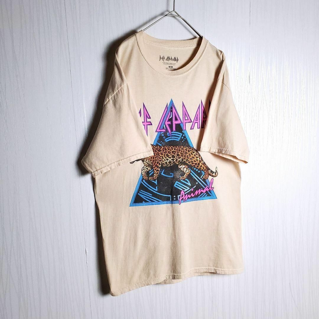 VINTAGE(ヴィンテージ)のバンドTシャツ 音楽 半袖 ビッグプリント デフレパード Mサイズ 古着 メンズのトップス(Tシャツ/カットソー(半袖/袖なし))の商品写真