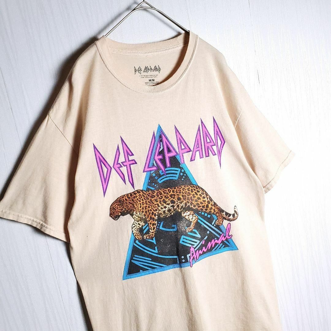 VINTAGE(ヴィンテージ)のバンドTシャツ 音楽 半袖 ビッグプリント デフレパード Mサイズ 古着 メンズのトップス(Tシャツ/カットソー(半袖/袖なし))の商品写真