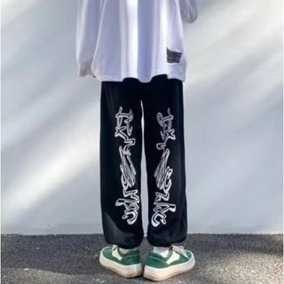 【数量限定】パンツ　黒　メンズ　ストリート　2XL   ダンス　ヒップホップ　