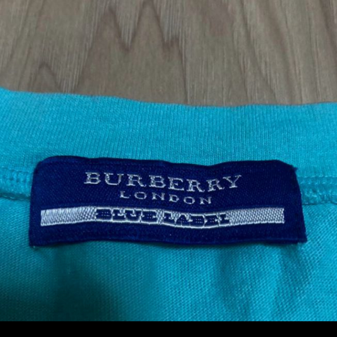 BURBERRY BLUE LABEL(バーバリーブルーレーベル)のバーバリーペパーミント×ラメコットンT レディースのトップス(Tシャツ(半袖/袖なし))の商品写真