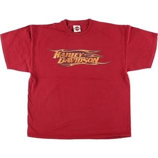 ハーレーダビッドソン(Harley Davidson)の古着 00年代 ハーレーダビッドソン Harley-Davidson モーターサイクル バイクTシャツ メンズL /eaa448906(Tシャツ/カットソー(半袖/袖なし))