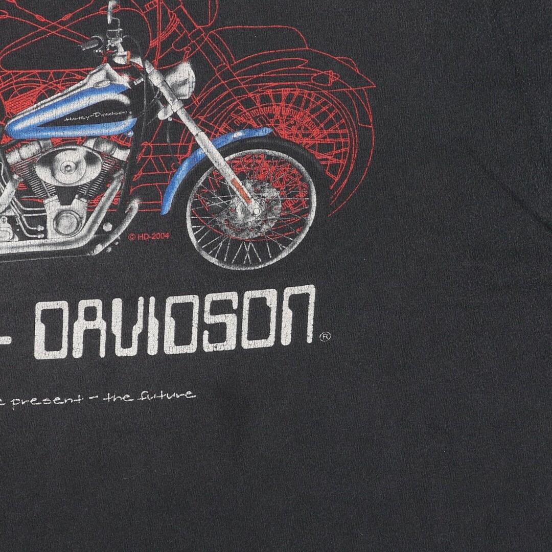 Harley Davidson(ハーレーダビッドソン)の古着 00年代 ハーレーダビッドソン Harley-Davidson モーターサイクル バイクTシャツ メンズXL /eaa448907 メンズのトップス(Tシャツ/カットソー(半袖/袖なし))の商品写真