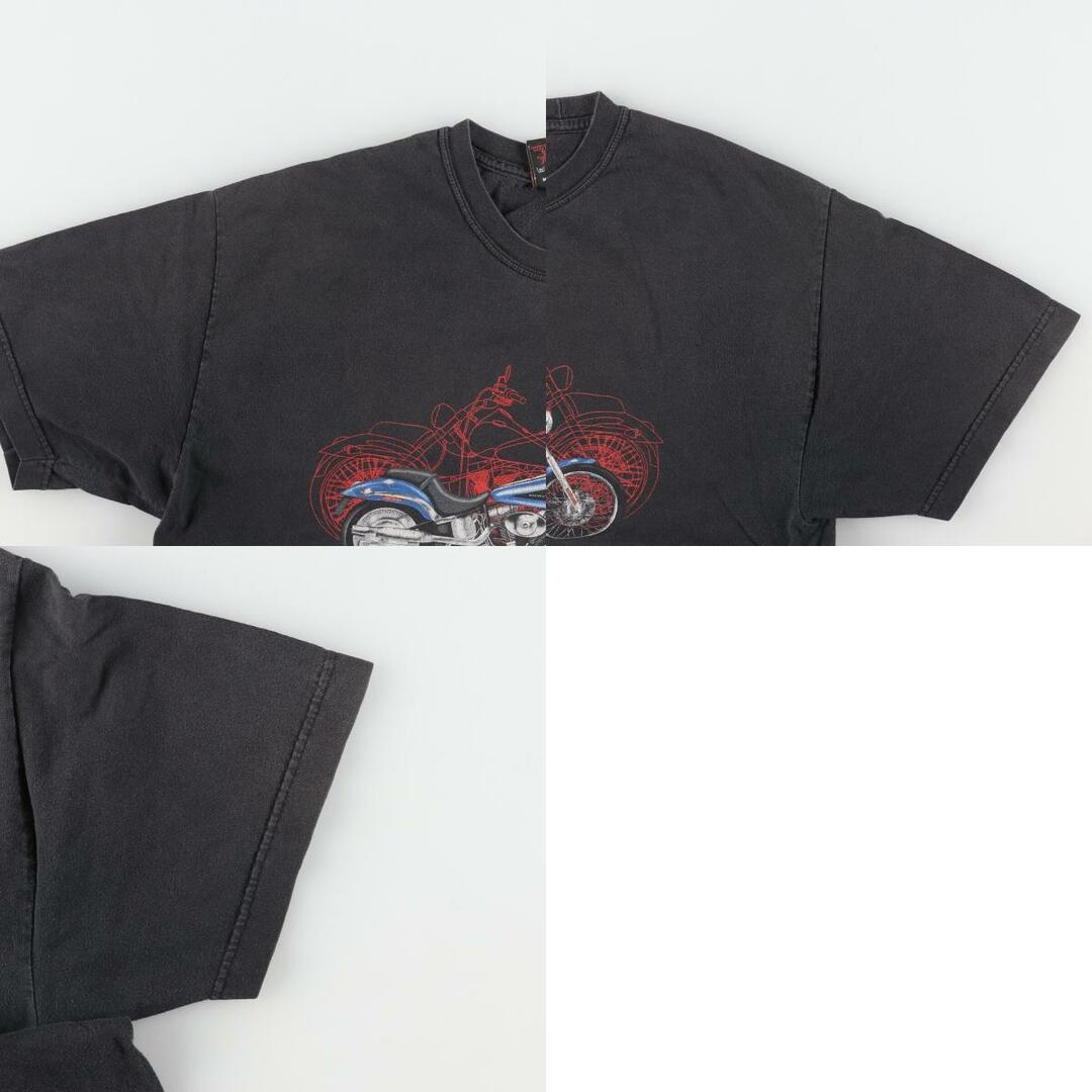 Harley Davidson(ハーレーダビッドソン)の古着 00年代 ハーレーダビッドソン Harley-Davidson モーターサイクル バイクTシャツ メンズXL /eaa448907 メンズのトップス(Tシャツ/カットソー(半袖/袖なし))の商品写真