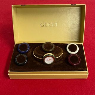 グッチ(Gucci)の稼働品 極 美品 GUCCI グッチ ヴィンテージ チェンジベゼル クォーツ GP ゴールド 腕時計  27296(腕時計)