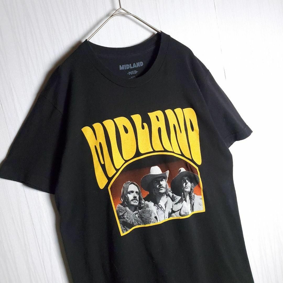 VINTAGE(ヴィンテージ)のバンドTシャツ 音楽 半袖 ビッグプリント 両面プリント ミッドランド M 古着 メンズのトップス(Tシャツ/カットソー(半袖/袖なし))の商品写真