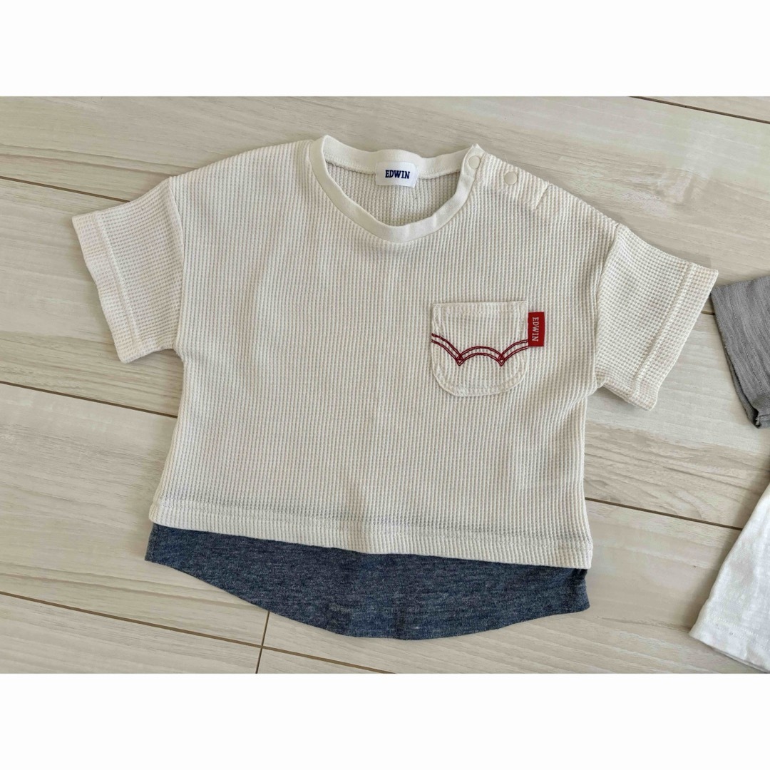 EDWIN(エドウィン)のEDWIN Tシャツ　2枚セット キッズ/ベビー/マタニティのベビー服(~85cm)(Ｔシャツ)の商品写真