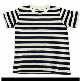 ムジルシリョウヒン(MUJI (無印良品))の無印良品　ボーダーTシャツ　140サイズ　ネイビー(Tシャツ/カットソー)