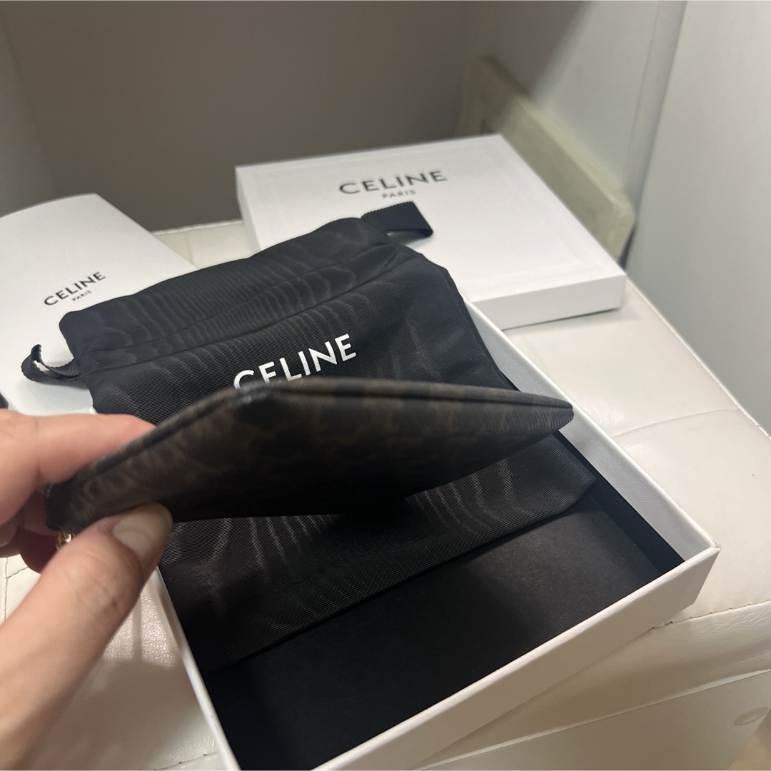 celine(セリーヌ)のセリーヌ　コイン＆カードポーチ キュイル トリオンフ /ブラック レディースのファッション小物(コインケース)の商品写真