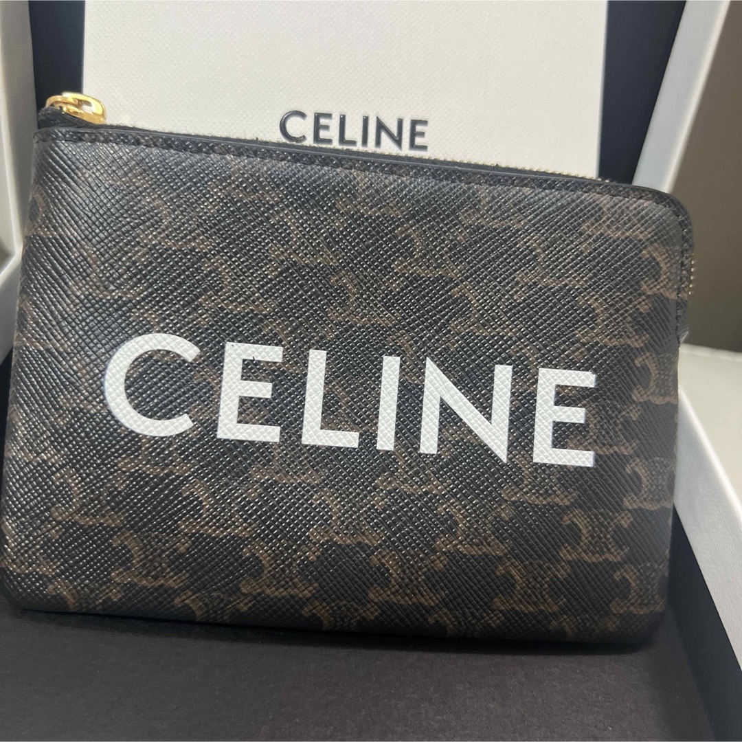 celine(セリーヌ)のセリーヌ　コイン＆カードポーチ キュイル トリオンフ /ブラック レディースのファッション小物(コインケース)の商品写真