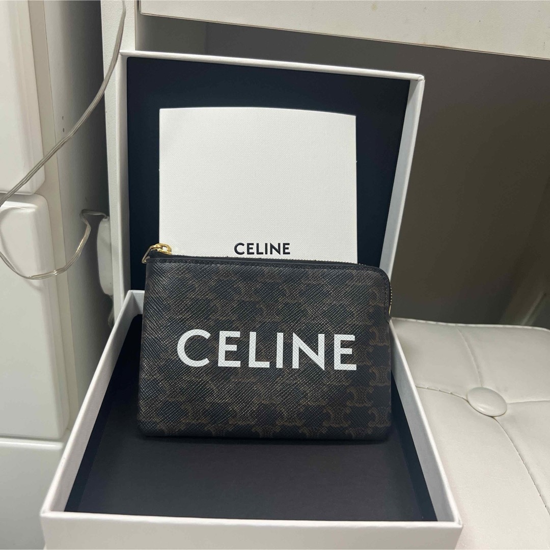 celine(セリーヌ)のセリーヌ　コイン＆カードポーチ キュイル トリオンフ /ブラック レディースのファッション小物(コインケース)の商品写真