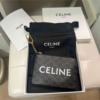 celine - セリーヌ　コイン＆カードポーチ キュイル トリオンフ /ブラック