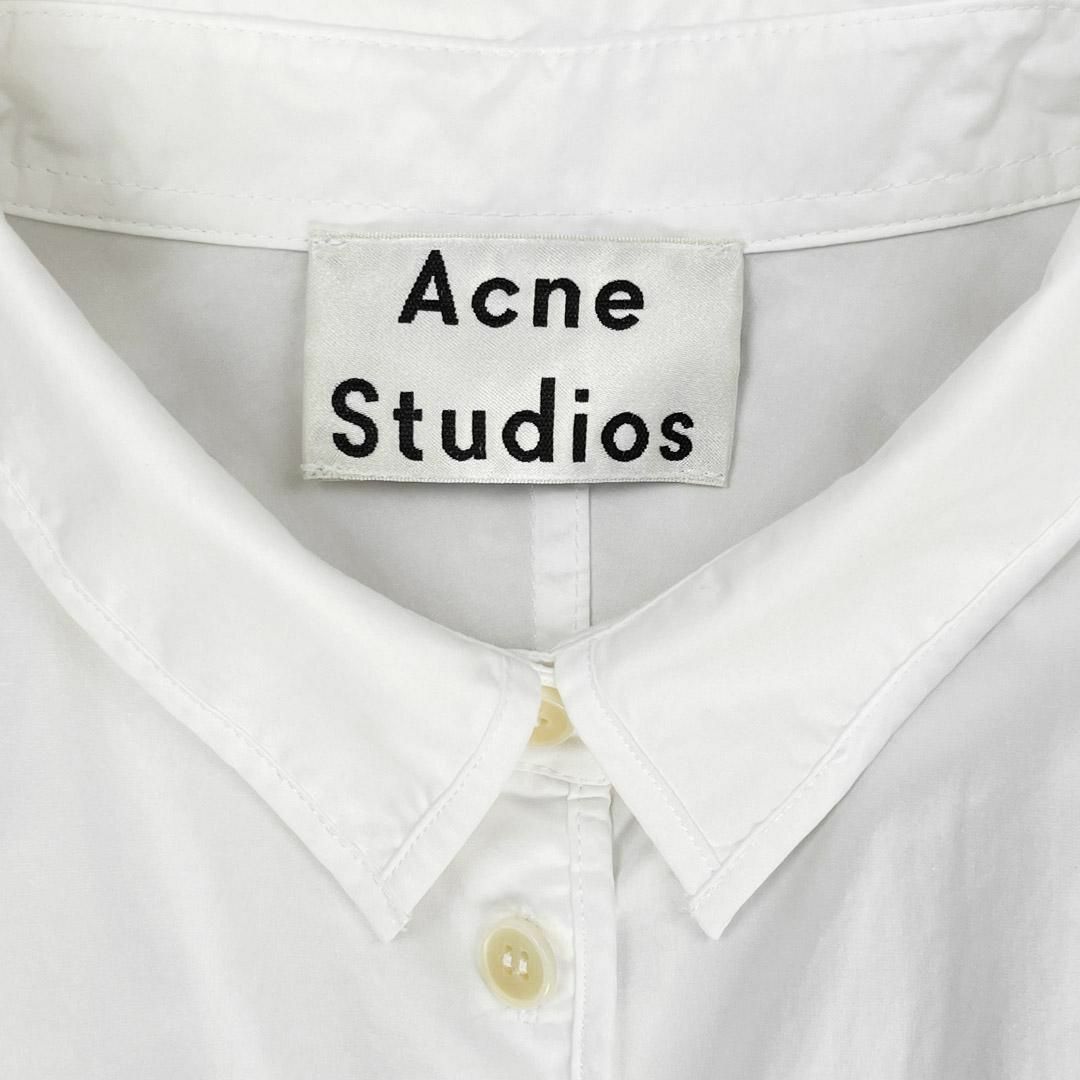 Acne Studios(アクネストゥディオズ)のAcne Studios　シャツワンピース　ロング丈　ドレス　白　*143 レディースのワンピース(ひざ丈ワンピース)の商品写真