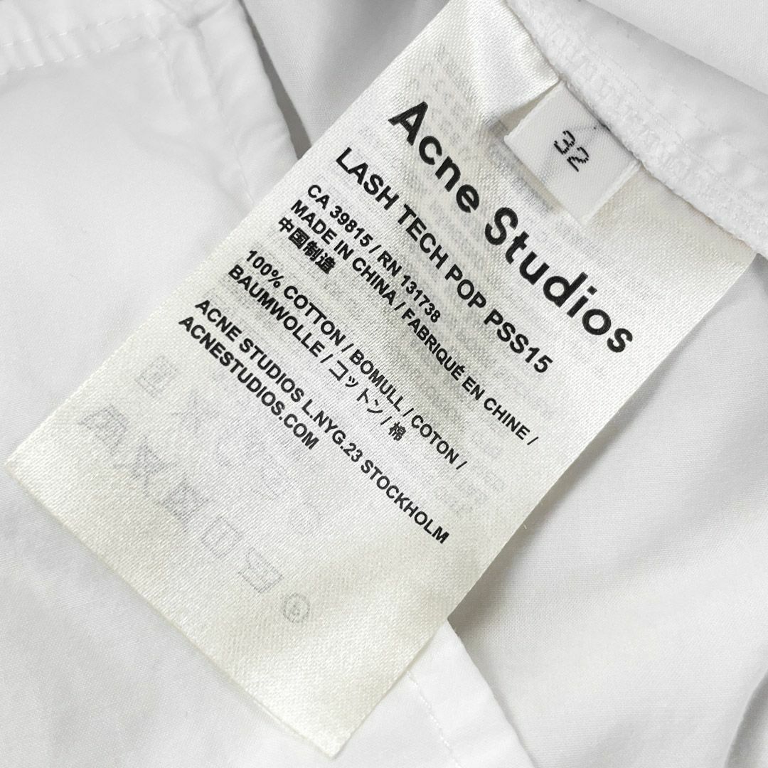 Acne Studios(アクネストゥディオズ)のAcne Studios　シャツワンピース　ロング丈　ドレス　白　*143 レディースのワンピース(ひざ丈ワンピース)の商品写真