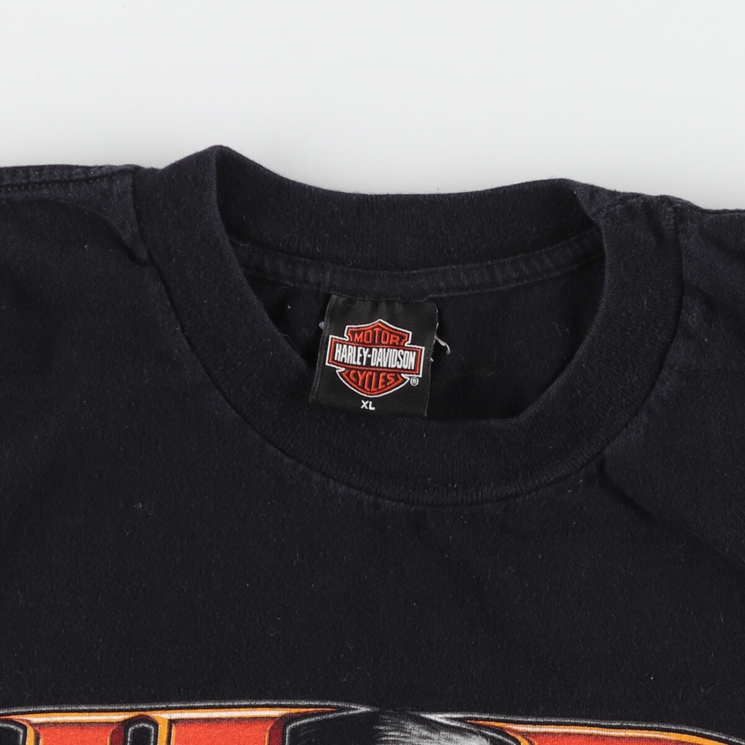 Harley Davidson(ハーレーダビッドソン)の古着 00年代 ハーレーダビッドソン Harley-Davidson モーターサイクル バイクTシャツ USA製 メンズXL /eaa448616 メンズのトップス(Tシャツ/カットソー(半袖/袖なし))の商品写真