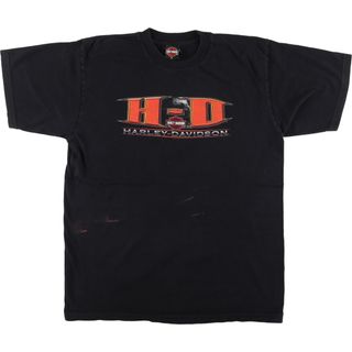 ハーレーダビッドソン(Harley Davidson)の古着 00年代 ハーレーダビッドソン Harley-Davidson モーターサイクル バイクTシャツ USA製 メンズXL /eaa448616(Tシャツ/カットソー(半袖/袖なし))