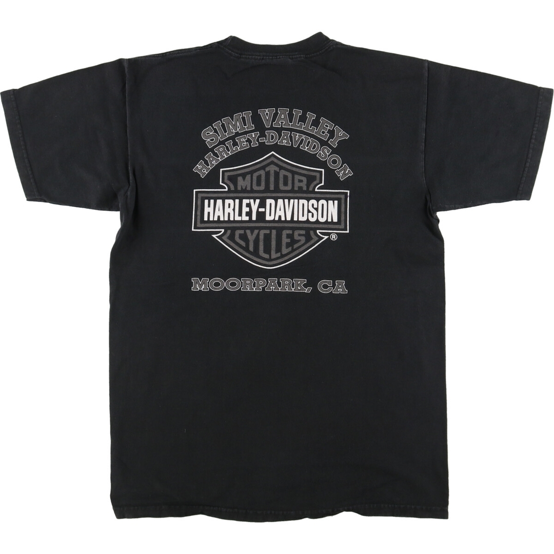 Harley Davidson(ハーレーダビッドソン)の古着 00年代 ハーレーダビッドソン Harley-Davidson モーターサイクル バイクTシャツ USA製 メンズM /eaa448618 メンズのトップス(Tシャツ/カットソー(半袖/袖なし))の商品写真