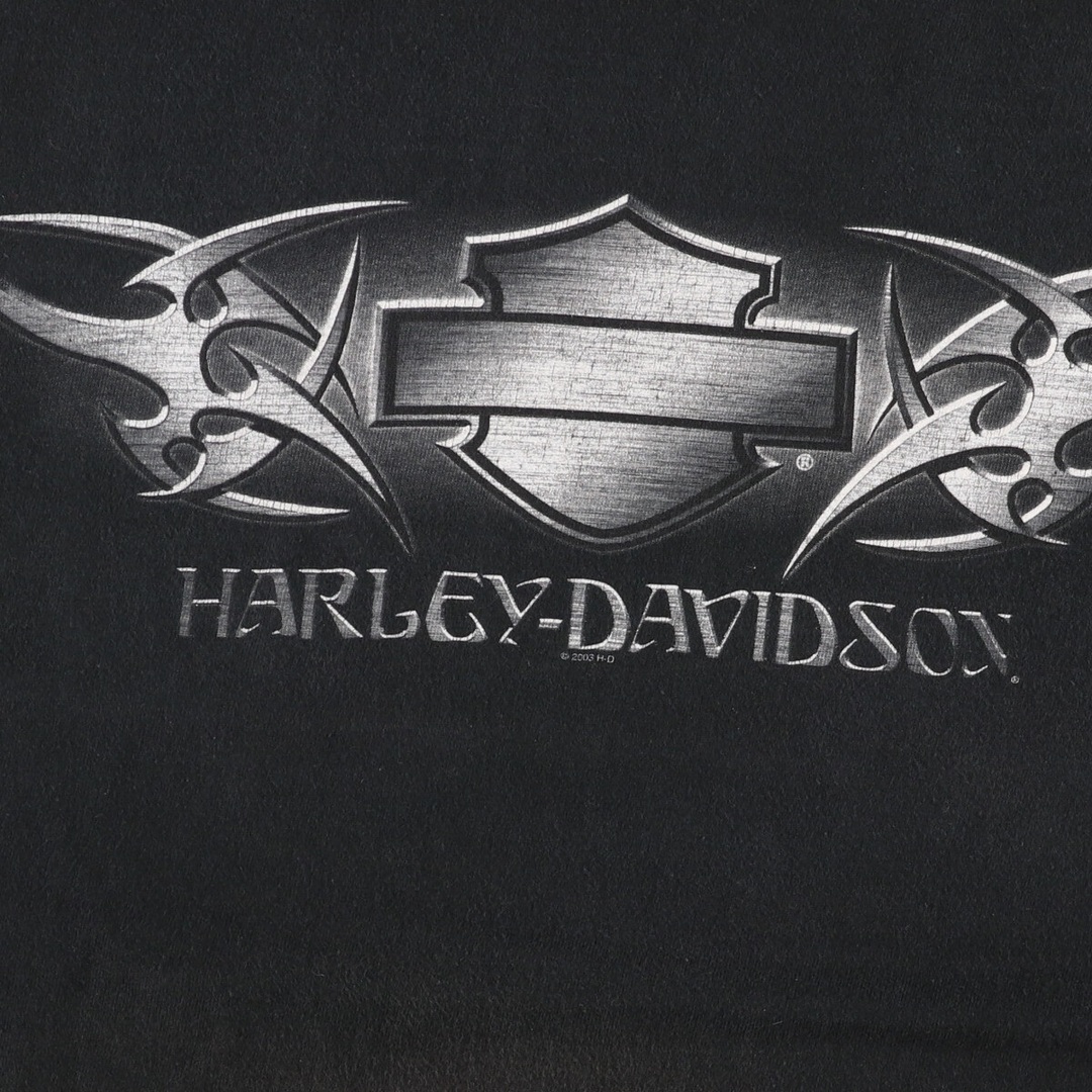 Harley Davidson(ハーレーダビッドソン)の古着 00年代 ハーレーダビッドソン Harley-Davidson モーターサイクル バイクTシャツ USA製 メンズM /eaa448618 メンズのトップス(Tシャツ/カットソー(半袖/袖なし))の商品写真