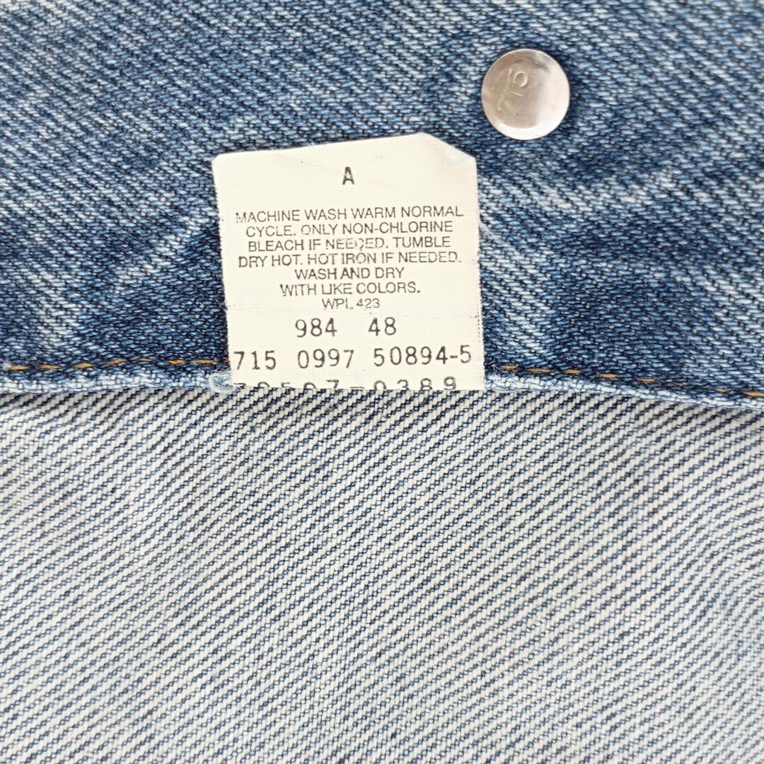 Levi's(リーバイス)の古着 90年代 リーバイス Levi's 70507-0389 デニムジャケット Gジャン USA製 メンズM ヴィンテージ /eaa400282 メンズのジャケット/アウター(Gジャン/デニムジャケット)の商品写真