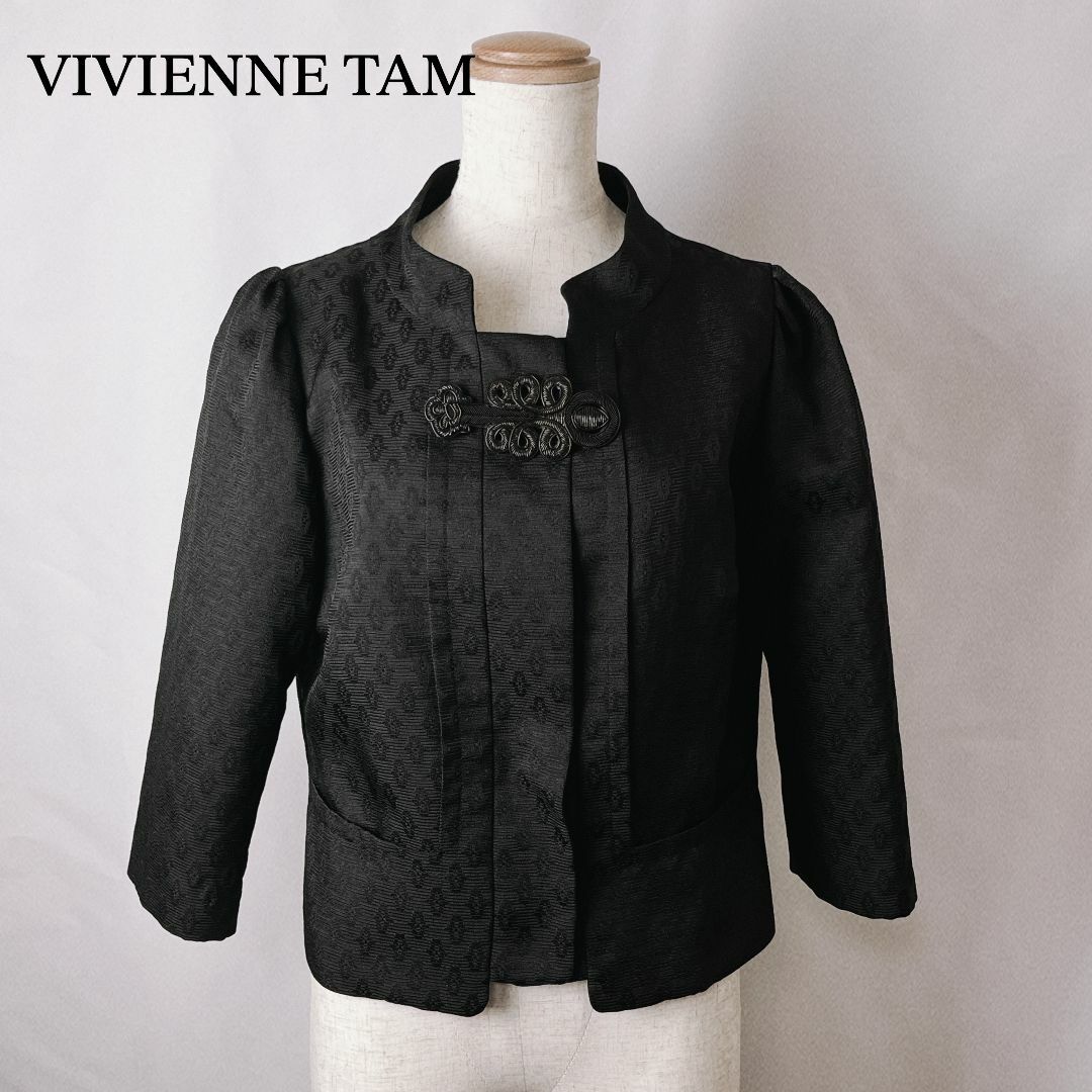 ヴィヴィアンタム　VIVIENNE TAM 七分袖　ジャケット　チャイナボタン　 レディースのジャケット/アウター(その他)の商品写真