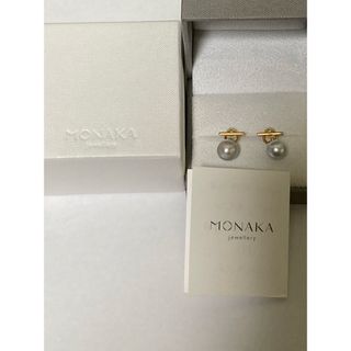 美品　monaka モナカ　南洋パール　ピアス　k18 イエローゴールド