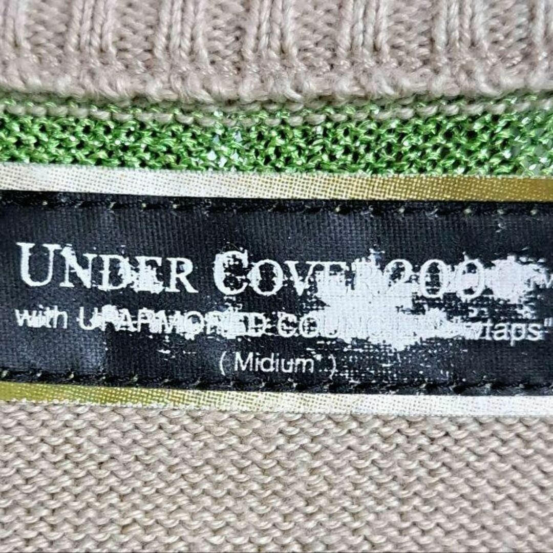 UNDERCOVER(アンダーカバー)のUNDERCOVER wtaps 半袖 ボーダー コットンニット グリーン M レディースのトップス(ニット/セーター)の商品写真