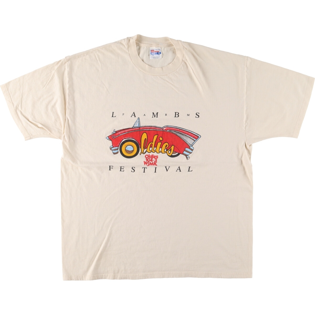 Hanes(ヘインズ)の古着 90年代 ヘインズ Hanes プリントTシャツ メンズXXL ヴィンテージ /eaa442177 メンズのトップス(Tシャツ/カットソー(半袖/袖なし))の商品写真