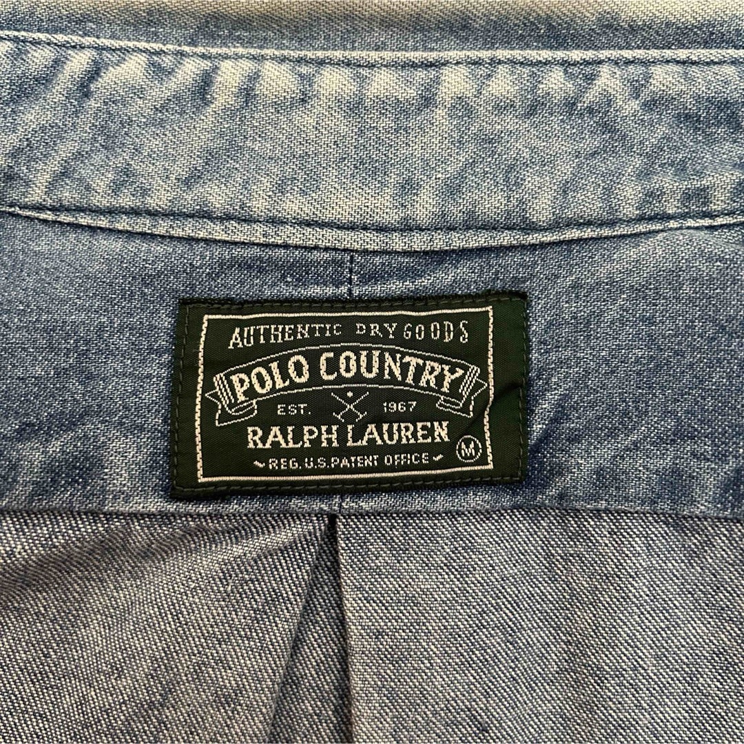 Ralph Lauren(ラルフローレン)の古着 90s Ralph Lauren POLO COUNTRY デニムシャツ メンズのトップス(シャツ)の商品写真