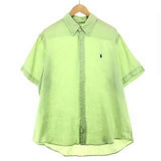 ラルフローレン(Ralph Lauren)の古着 ラルフローレン Ralph Lauren RALPH LAUREN 半袖 リネン ボタンダウンシャツ メンズXL /eaa443702(シャツ)