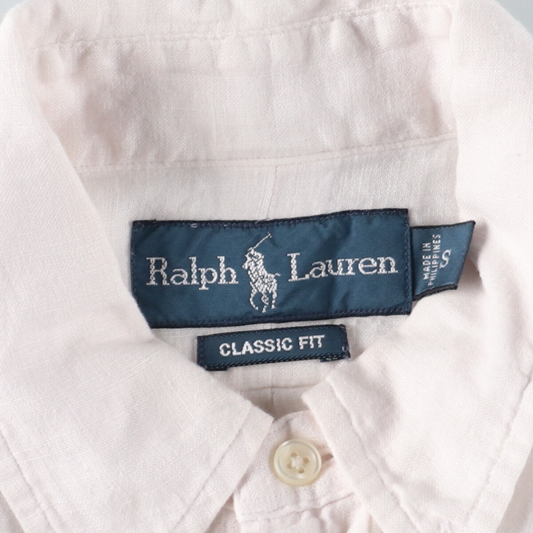 Ralph Lauren(ラルフローレン)の古着 ラルフローレン Ralph Lauren Ralph Lauren CLASSIC FIT 半袖 リネン ボタンダウンシャツ メンズS /eaa443704 メンズのトップス(シャツ)の商品写真