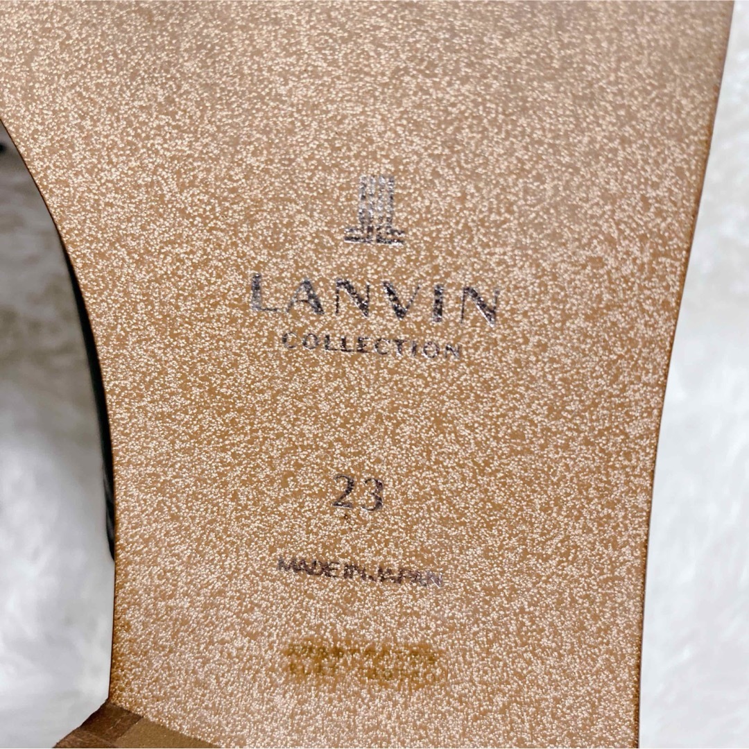 LANVIN COLLECTION(ランバンコレクション)の【美品】ランバン コレクション ウィングチップ ラインストーン 革靴 レディースの靴/シューズ(ローファー/革靴)の商品写真