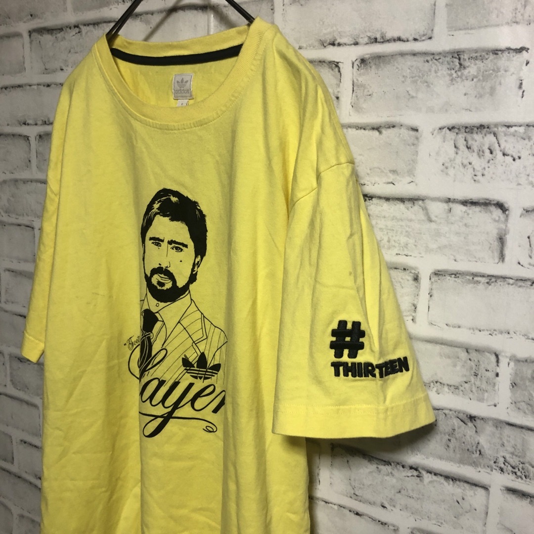 Originals（adidas）(オリジナルス)の希少XL⭐️90s adidas ゲルトミュラー Tシャツ vintage 黄 メンズのトップス(Tシャツ/カットソー(半袖/袖なし))の商品写真