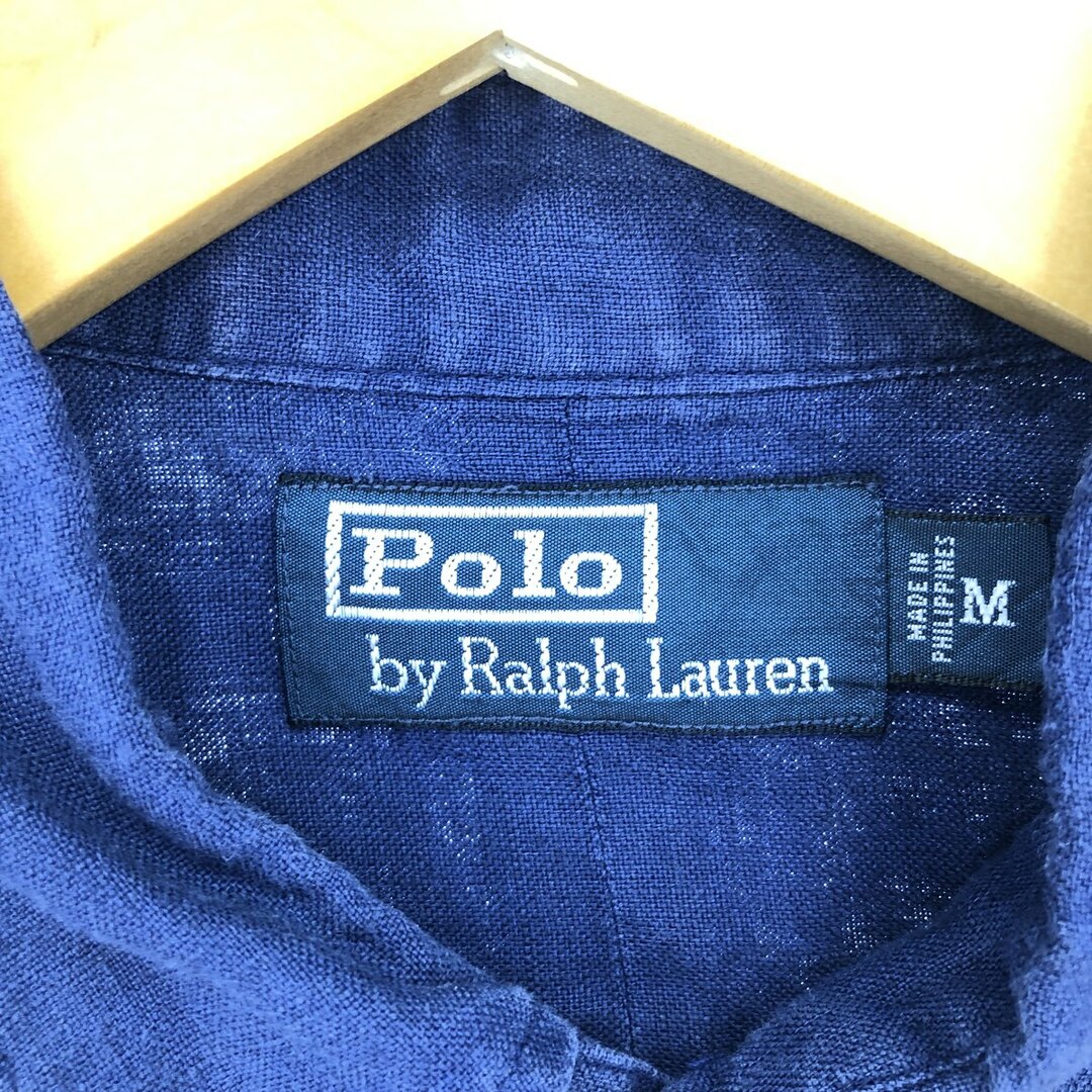 Ralph Lauren(ラルフローレン)の古着 ラルフローレン Ralph Lauren POLO by Ralph Lauren 半袖 リネンシャツ メンズM /eaa443705 メンズのトップス(シャツ)の商品写真