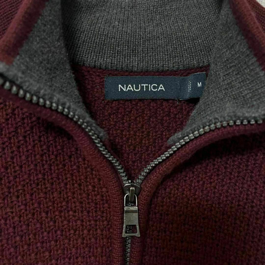 NAUTICA(ノーティカ)のNAUTICA ノーティカ ニット ハーフジップ ワンポイント 刺繍 M メンズのトップス(ニット/セーター)の商品写真