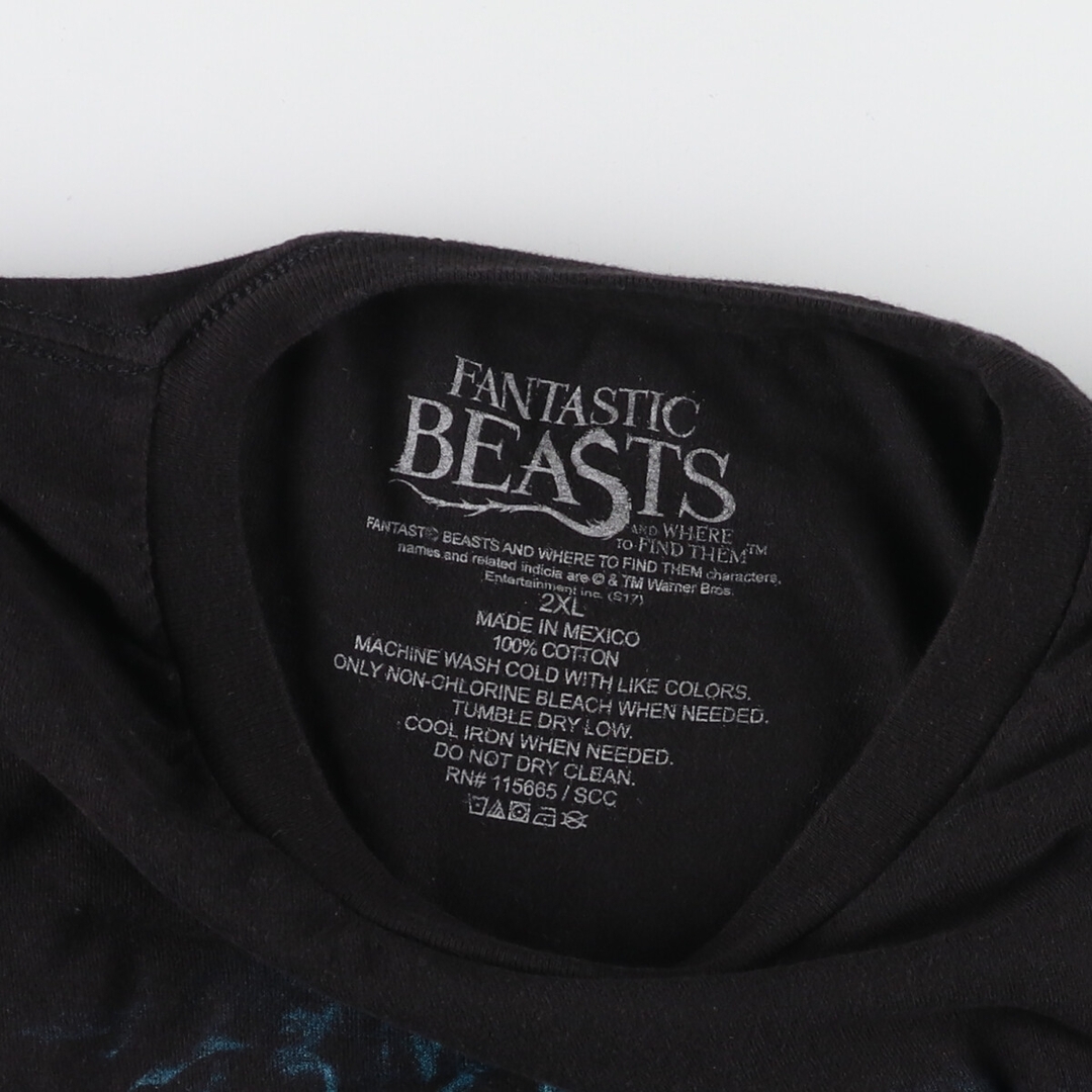 古着 FANTASTIC BEASTS ファンタスティックビースト 映画 ムービーTシャツ メンズXXL /eaa443995 メンズのトップス(Tシャツ/カットソー(半袖/袖なし))の商品写真