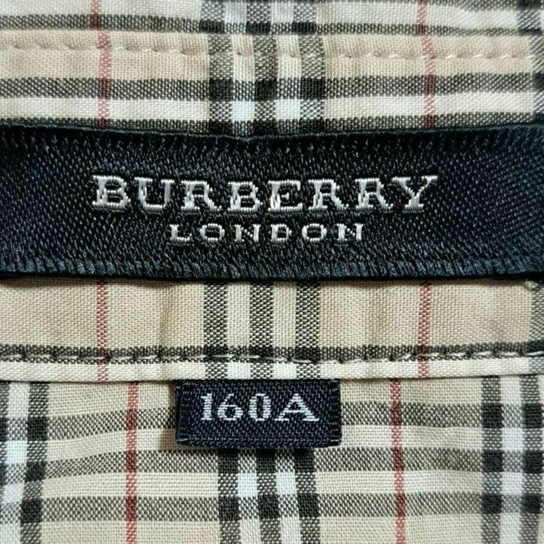 BURBERRY(バーバリー)の160 BURBERRY LONDON バーバリーロンドン シャツ チェック キッズ/ベビー/マタニティのキッズ服女の子用(90cm~)(ブラウス)の商品写真