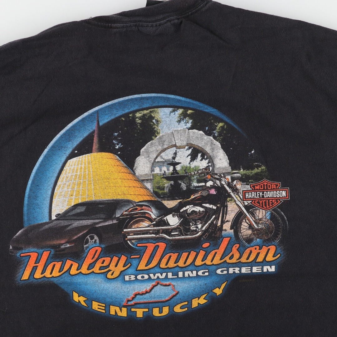 Harley Davidson(ハーレーダビッドソン)の古着 00年代 ハーレーダビッドソン Harley-Davidson 鷲柄 イーグル柄 モーターサイクル バイクTシャツ USA製 メンズXL /eaa448395 メンズのトップス(Tシャツ/カットソー(半袖/袖なし))の商品写真