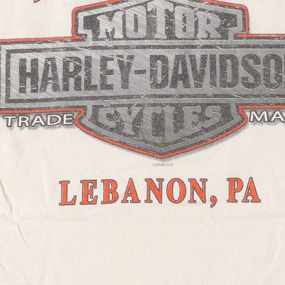 Harley Davidson(ハーレーダビッドソン)の古着 00年代 ハーレーダビッドソン Harley-Davidson モーターサイクル バイクTシャツ USA製 メンズM /eaa448397 メンズのトップス(Tシャツ/カットソー(半袖/袖なし))の商品写真