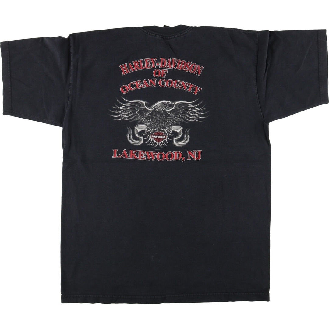 Harley Davidson(ハーレーダビッドソン)の古着 00年代 ハーレーダビッドソン Harley-Davidson 鷲柄 イーグル柄 モーターサイクル バイクTシャツ メンズXL /eaa448398 メンズのトップス(Tシャツ/カットソー(半袖/袖なし))の商品写真