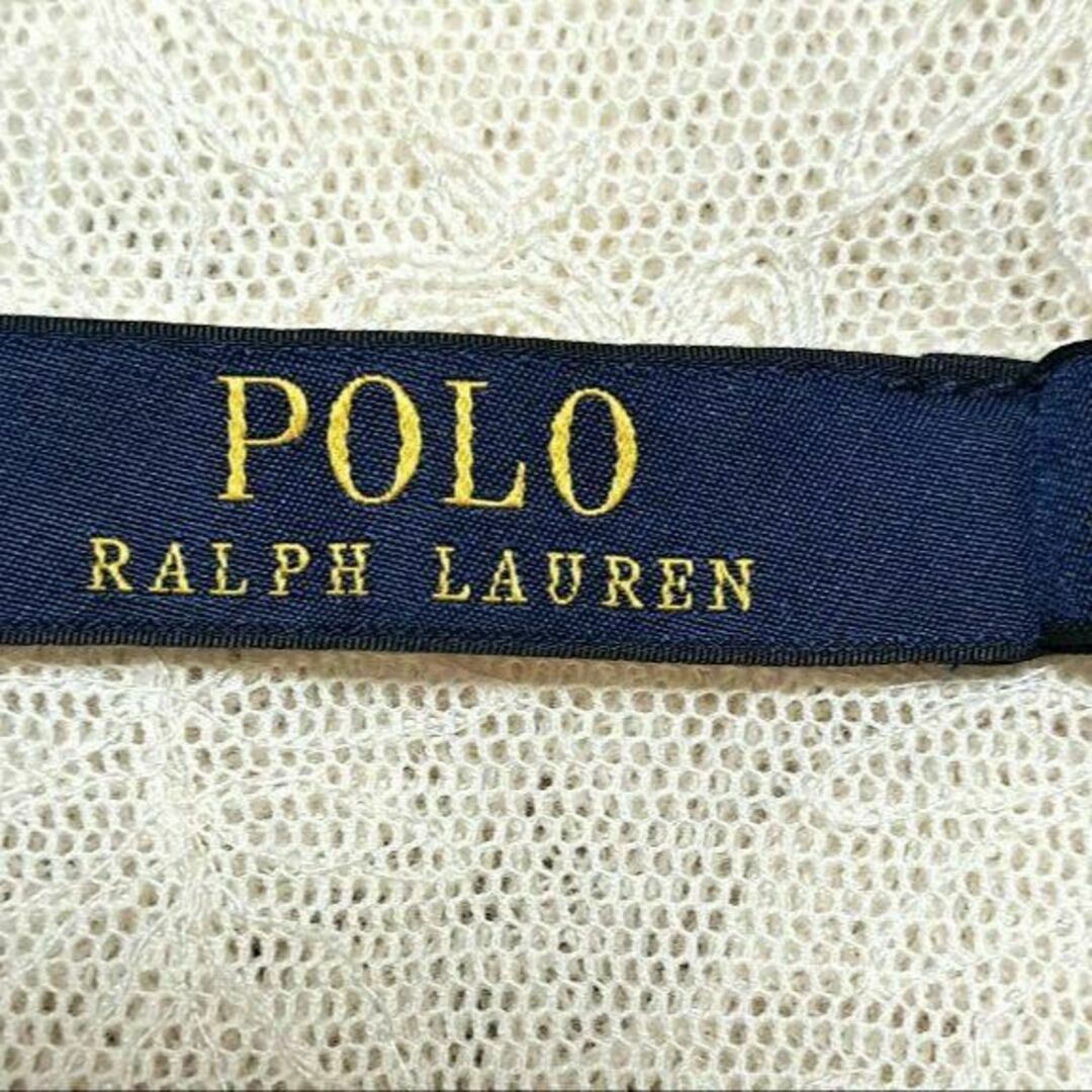 POLO RALPH LAUREN(ポロラルフローレン)のポロラルフローレン レースカットソー フレンチスリーブ アイボリーホワイト M レディースのトップス(カットソー(半袖/袖なし))の商品写真