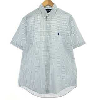 ラルフローレン(Ralph Lauren)の古着 ラルフローレン Ralph Lauren CLASSIC FIT クラシックフィット 半袖 ボタンダウン チェックシャツ メンズM /eaa448643(シャツ)